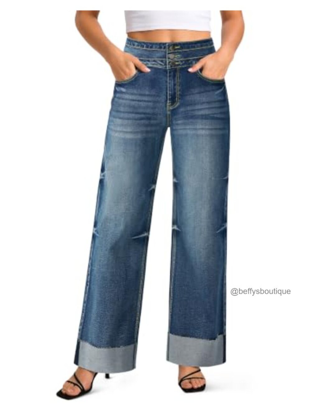 Women's High Waisted Wide Leg Jeans